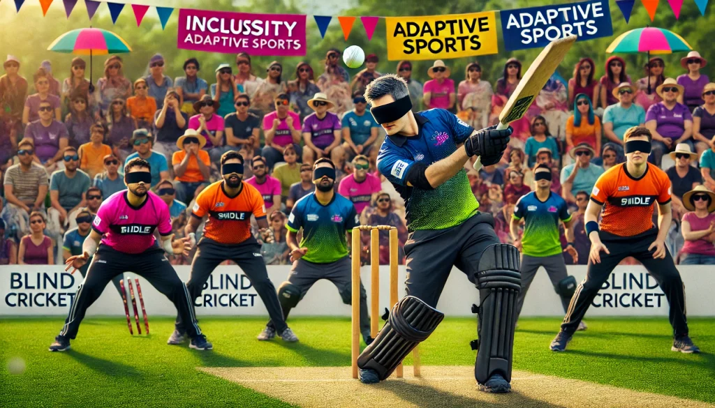 Visually Challenged Crickets players Playing a Cricket Match